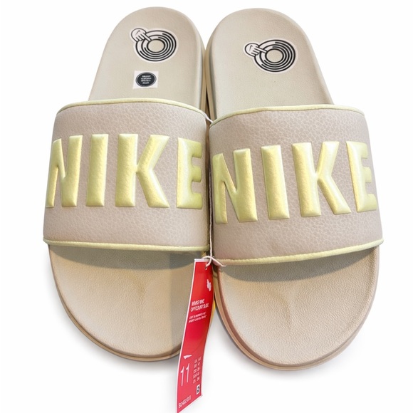 Nike Offcourt Slide Women 11 Light Silver Barely Volt Revive Foam Sandals NWT - Picture 2 of 3